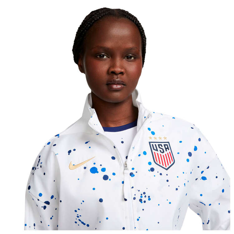 Nike Womens USA Dri-FIT Anthem Football Jacket, White, rebel_hi-res