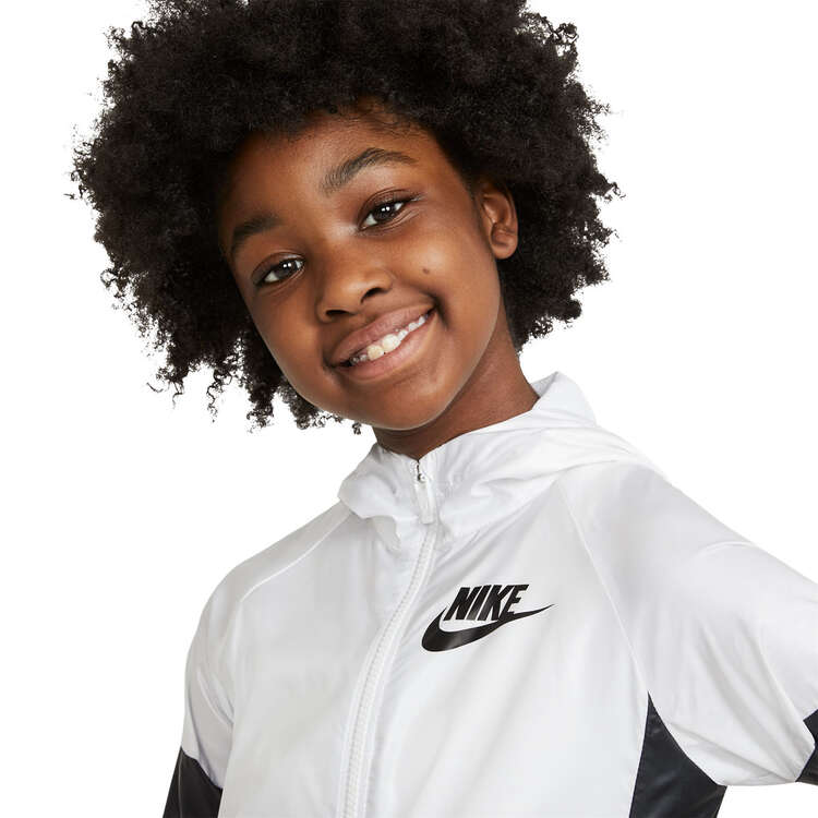 Nike Girls Sportswear Windrunner Jacket, White, rebel_hi-res