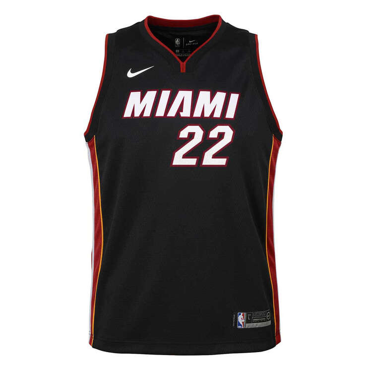 Nike Miami Heat Jimmy Butler 2020/21 Kids Icon Swingman Jersey Black XL, Black, rebel_hi-res