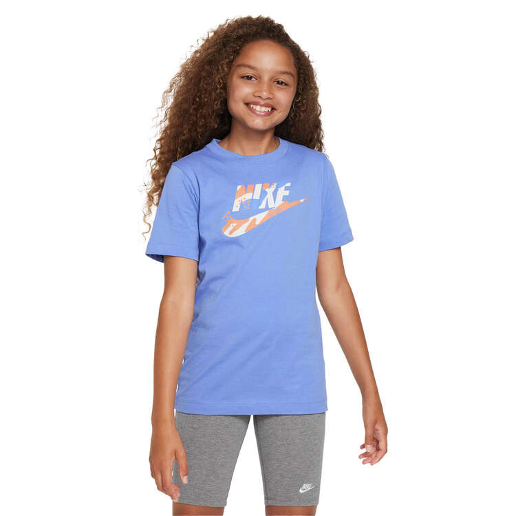 Nike Kids Sportswear Club Seasonal Camo Tee, Blue, rebel_hi-res