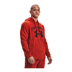 Under Armour Mens Rival Terry Big Logo Hoodie Red S, , rebel_hi-res