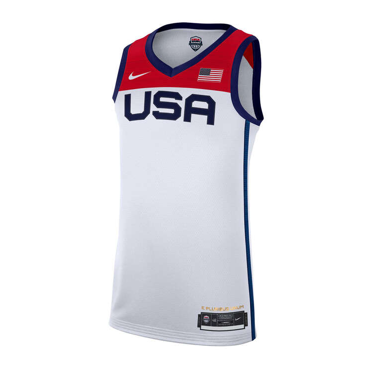USA 2023 FIBA World Cup Mens Replica Jersey, White, rebel_hi-res
