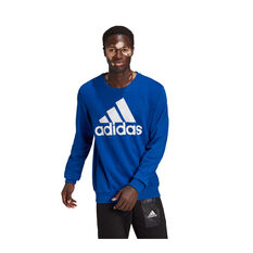 adidas Mens Essentials Big Logo Sweatshirt Blue XS, Blue, rebel_hi-res