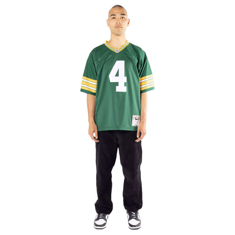 Green Bay Packers Brett Favre Mens Road Jersey, Green, rebel_hi-res
