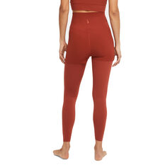 Nike Womens Yoga Luxe Layered 7/8 Tights Orange XS, Orange, rebel_hi-res