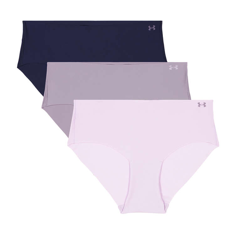 Under Armour Womens UA Pure Stretch Seamless Hipster Briefs 3 Pack, Multi, rebel_hi-res
