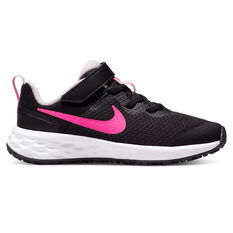 Nike Revolution 6 Next Nature PS Kids Running Shoes Black/Pink US 11, Black/Pink, rebel_hi-res
