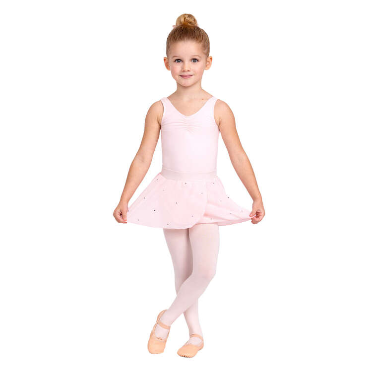 Flo Dance Girls Georgette Practice Skirt Pink 2, Pink, rebel_hi-res