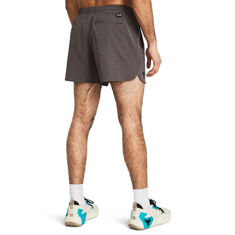 Under Armour Project Rock Mens Camp Shorts Brown XS, Brown, rebel_hi-res