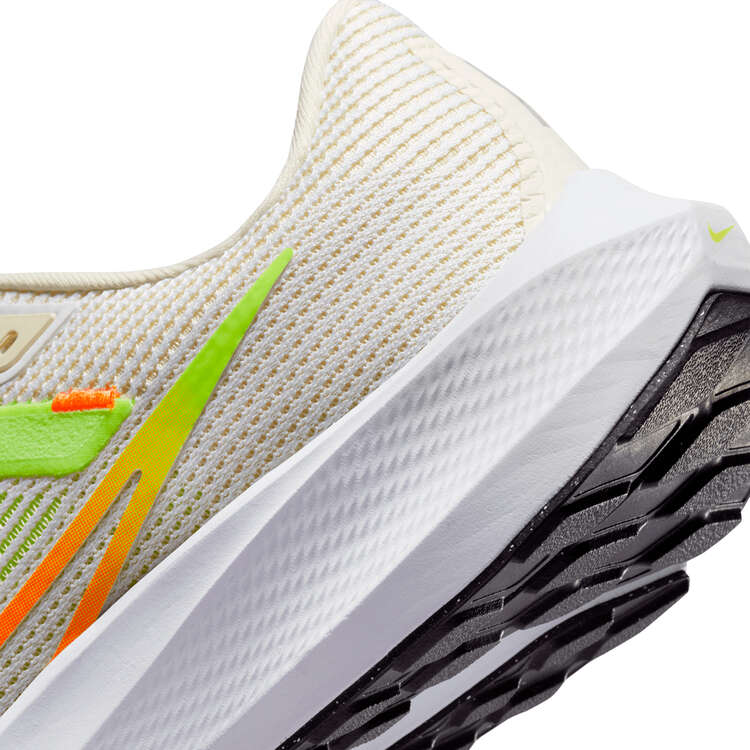 Nike Air Zoom Pegasus 40 Mens Running Shoes White/Orange US 8, White/Orange, rebel_hi-res