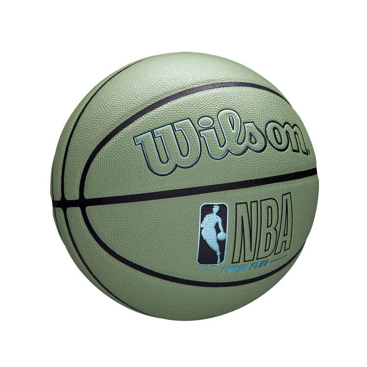 Wilson NBA Forge Plus Eco Basketball, Green, rebel_hi-res