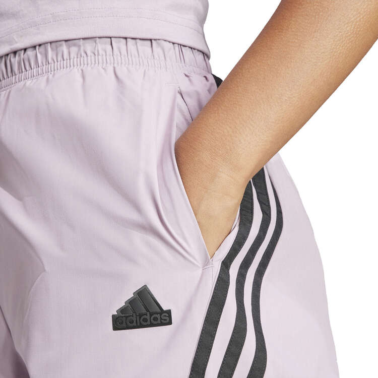 adidas Future Icons 3-Stripes Woven Shorts, Purple, rebel_hi-res