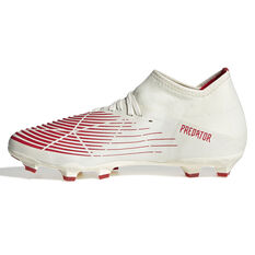 adidas Predator Edge .3 Football Boots, White/Red, rebel_hi-res