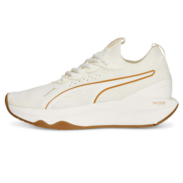 Puma PWR XX Nitro Womens Training Shoes White/Gold US 7, White/Gold, rebel_hi-res
