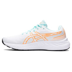 Asics GEL Excite 9 Womens Running Shoes, White/Orange, rebel_hi-res