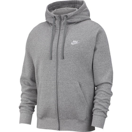Nike Mens Sportswear Club Fleece Full-Zip Hoodie, Dark Grey, rebel_hi-res