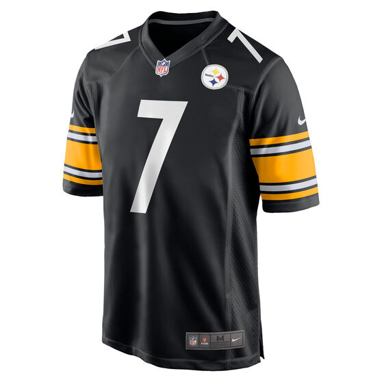 Pittsburgh Steelers Ben Roethlisberger Mens Home Jersey, Black, rebel_hi-res