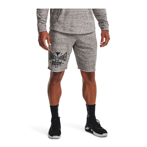 Under Armour Project Rock Mens Terry Shorts, , rebel_hi-res