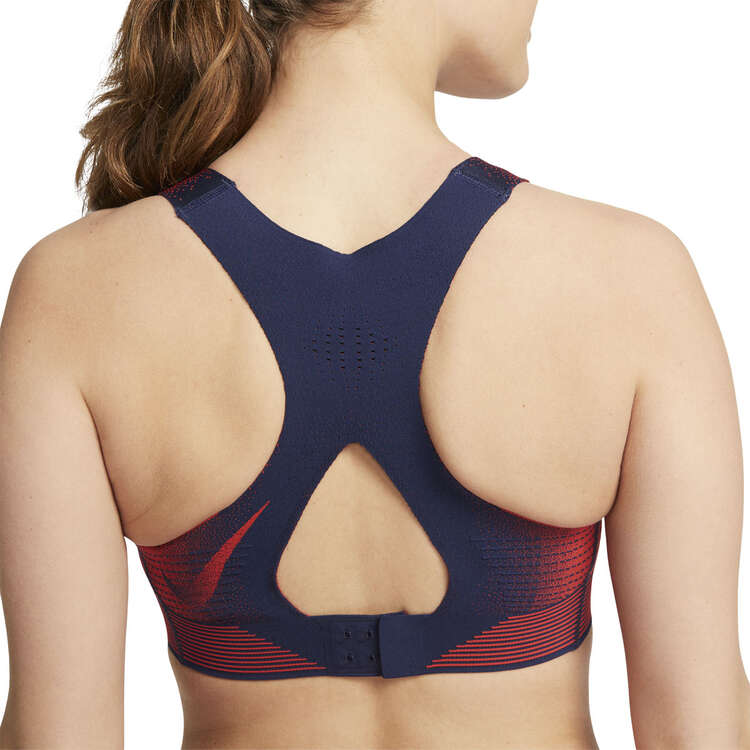 Nike Womens Swoosh Flyknit High Support Non-Padded Sports Bra Red XS A-C, Red, rebel_hi-res