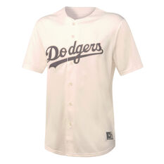Majestic Mens Los Angeles Dodgers Tonal Replica Jersey White S, White, rebel_hi-res