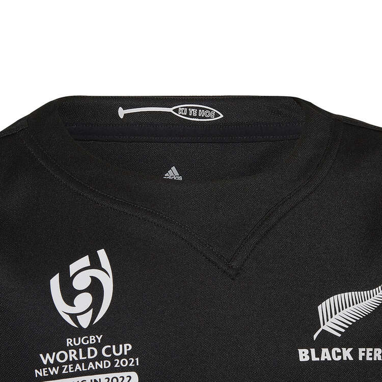 Black Ferns Kids 2022 Rugby World Cup Replica Jersey Black 16, Black, rebel_hi-res
