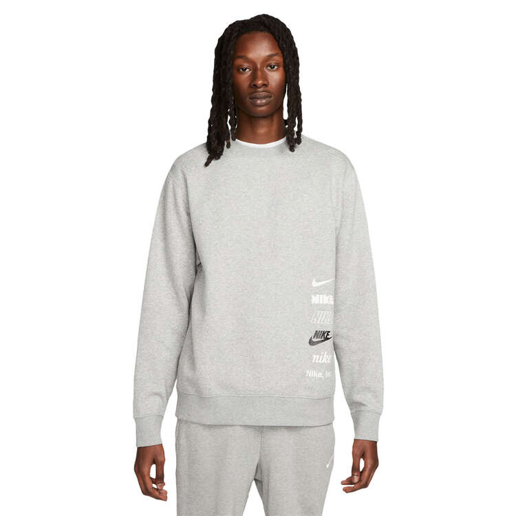Nike Mens Club Fleece+ Brushed Back Sweatshirt, Grey, rebel_hi-res