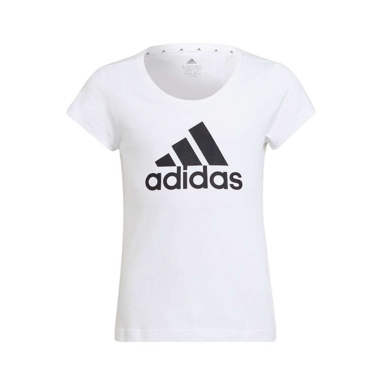 adidas Girls VT Essential Big Logo Tee White/Black 10, , rebel_hi-res