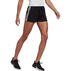 adidas Womens Essentials Slim 3-Stripes Shorts Black XS, Black, rebel_hi-res