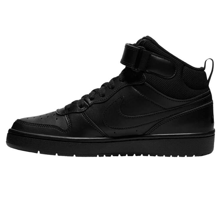 Nike Court Borough Mid 2 GS Kids Casual Shoes Black US 4, Black, rebel_hi-res