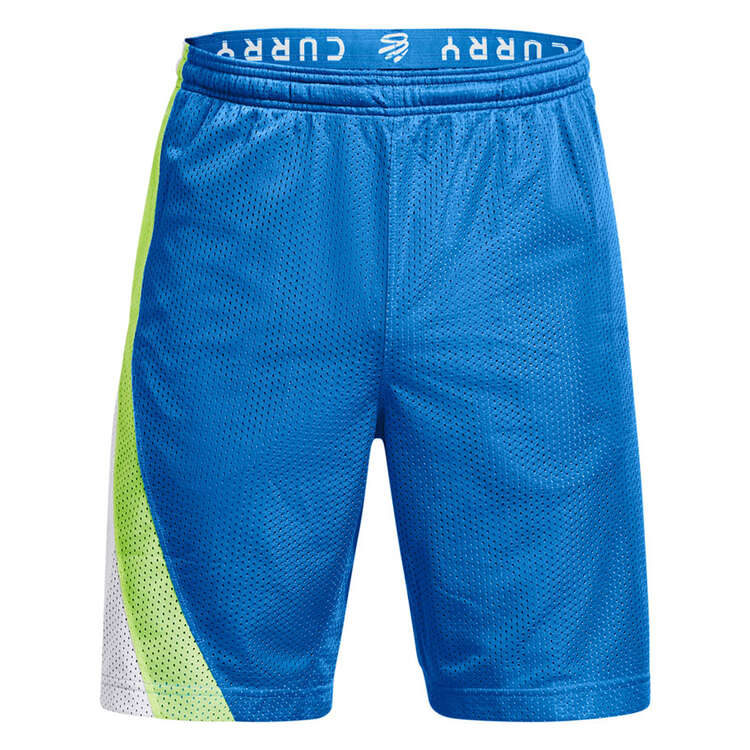 Under Armour Mens Curry Splash 9in Shorts, Blue, rebel_hi-res