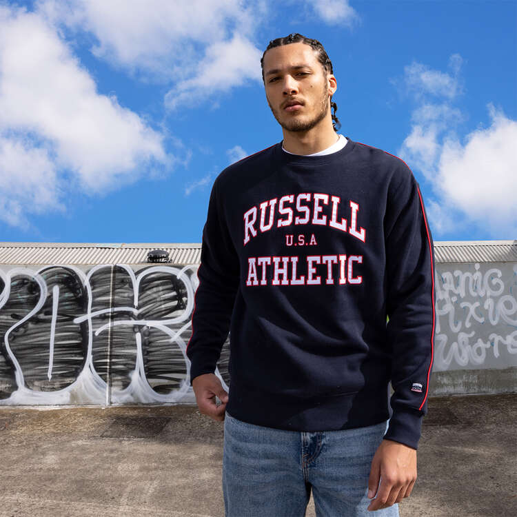 Russell Athletic Mens USA Ink Sweatshirt Navy S, Navy, rebel_hi-res