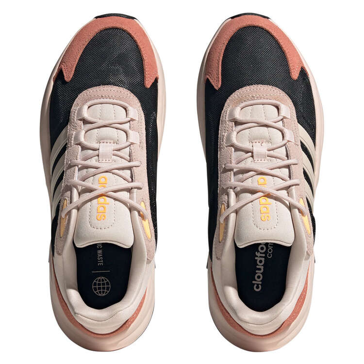 adidas Ozelle Cloudfoam Womens Casual Shoes, Brown/Orange, rebel_hi-res