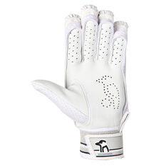 Kookaburra Ghost Pro 5.0 Junior Cricket Batting Gloves White/Grey Youth Right Hand, White/Grey, rebel_hi-res