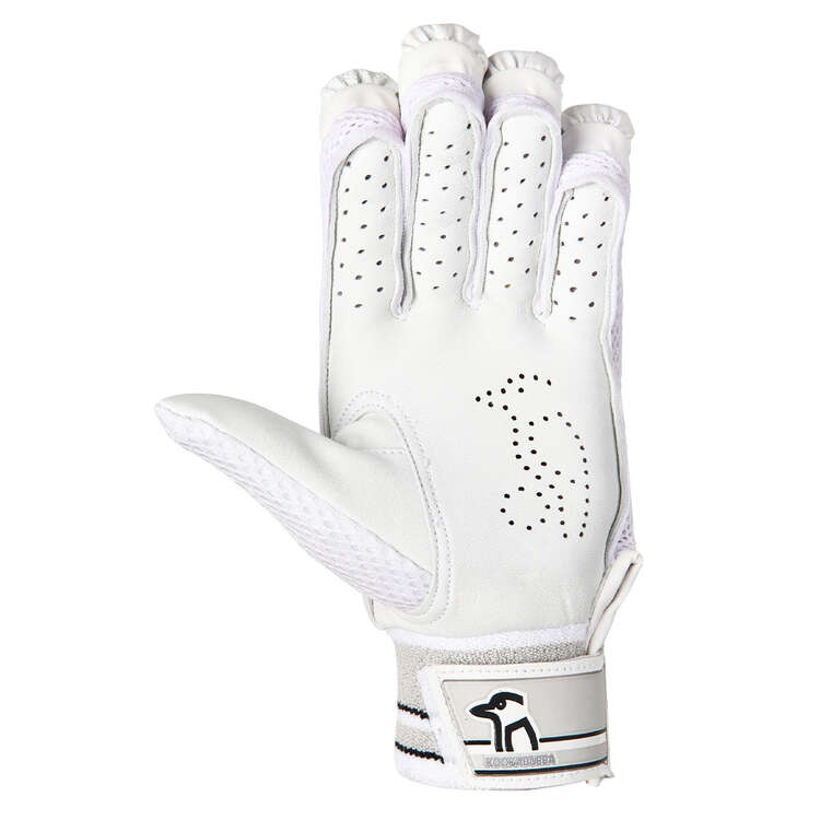 Kookaburra Ghost Pro 5.0 Junior Cricket Batting Gloves White/Grey Youth Left Hand, White/Grey, rebel_hi-res