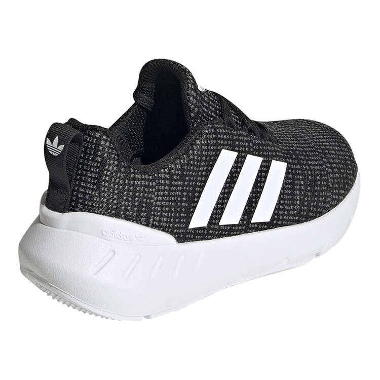 adidas Swift Run 22 PS Kids Running Shoes, Black/White, rebel_hi-res