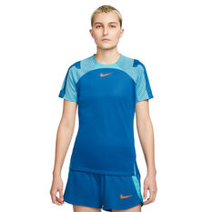Nike Womens Dri-FIT Strike Football Tee, Blue, rebel_hi-res