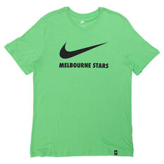 Melbourne Stars 2021/22 Mens Swoosh Tee Green S, Green, rebel_hi-res