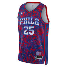 Nike Philadelphia 76ers Ben Simmons 2021 Mens ROY Select Jersey Blue S, Blue, rebel_hi-res