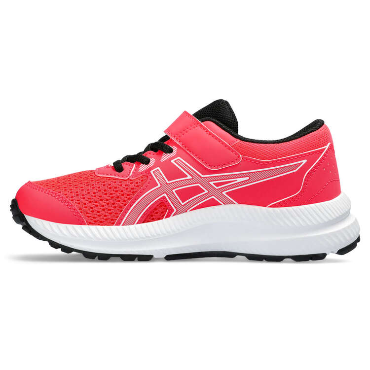 Asics Contend 8 PS Kids Running Shoes Pink/Silver US 11, Pink/Silver, rebel_hi-res
