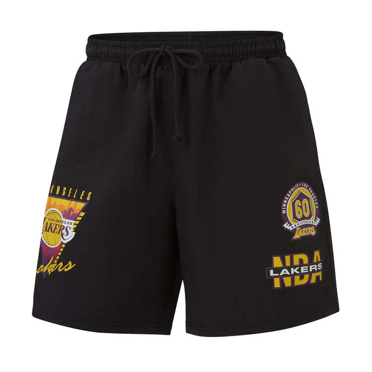 Mitchell & Ness Mens Los Angeles Lakers Where You At Shorts Black S, Black, rebel_hi-res