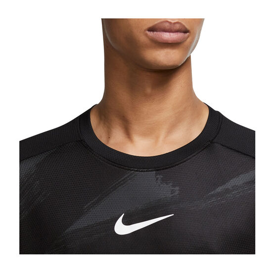 Nike Mens Dri-FIT Sport Clash Training Tee, Black, rebel_hi-res