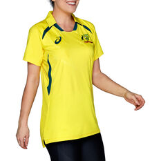 Cricket Australia 2021/22 Womens ODI Replica Shirt Yellow S, Yellow, rebel_hi-res