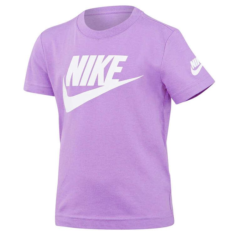Nike Junior Girls Futura Evergreen Tee, Purple/White, rebel_hi-res