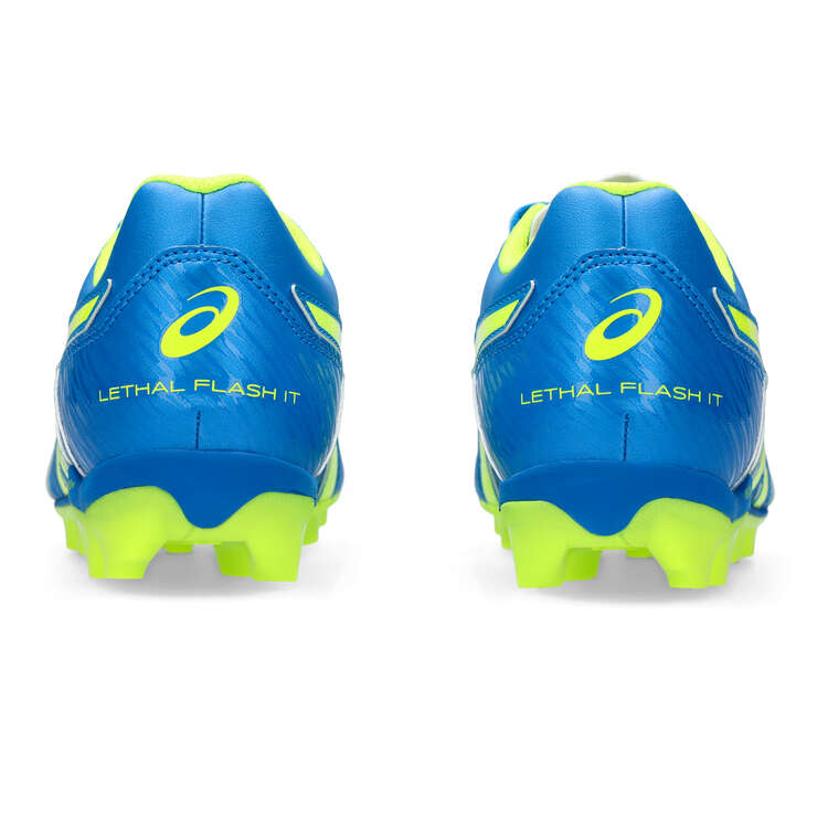 Asics Lethal Flash IT 2 Kids Football Boots Blue/Yellow US 1, Blue/Yellow, rebel_hi-res