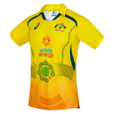 Cricket Australia 2021/22 Mens Indigenous Replica Shirt, Yellow, rebel_hi-res