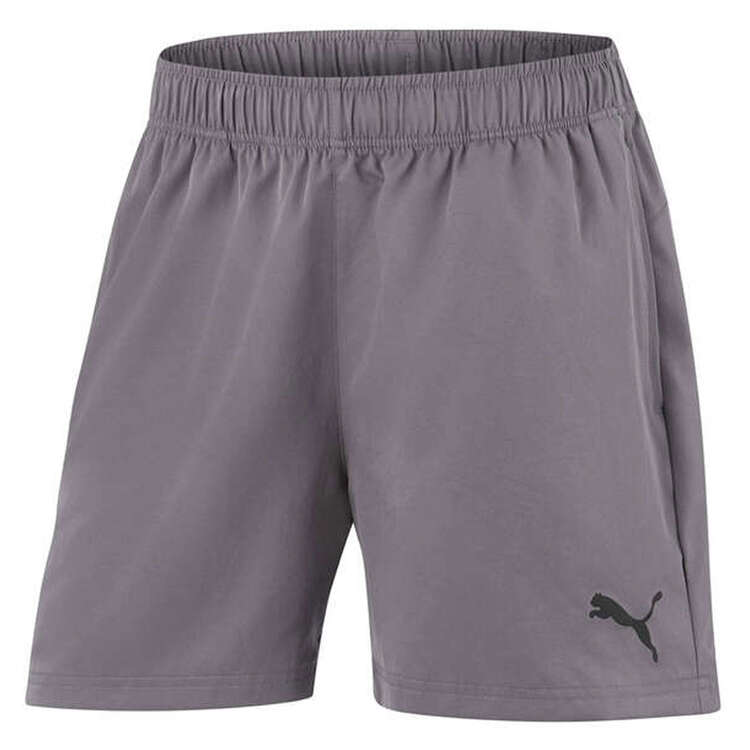 PUMA Mens Active Woven 5 Inch Shorts, Grey, rebel_hi-res