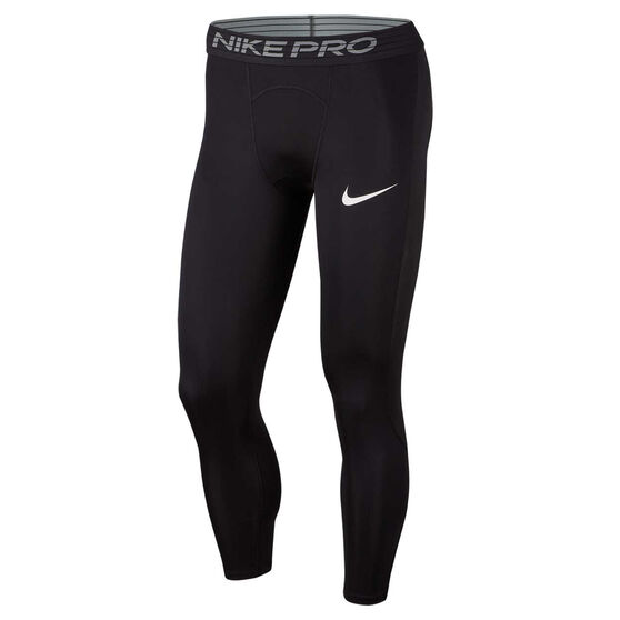 Nike Pro Mens 3/4 Tights, Black, rebel_hi-res