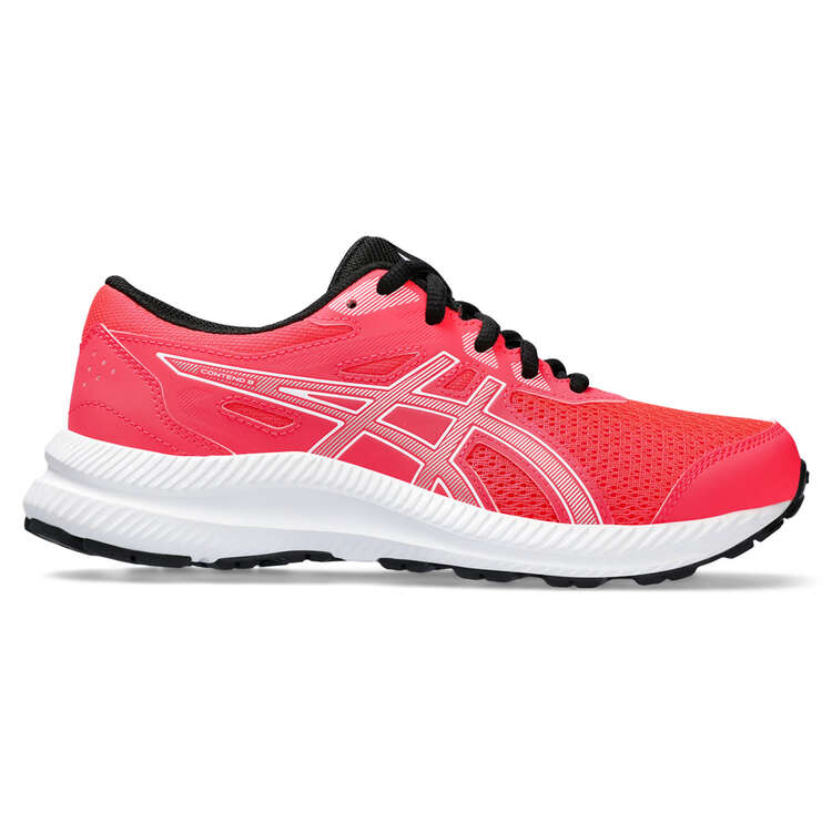 Asics Contend 8 GS Kids Running Shoes, Pink/Silver, rebel_hi-res