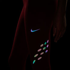 Nike Womens Dri-FIT Run Division Mid-Rise Running Tights, Burgundy, rebel_hi-res