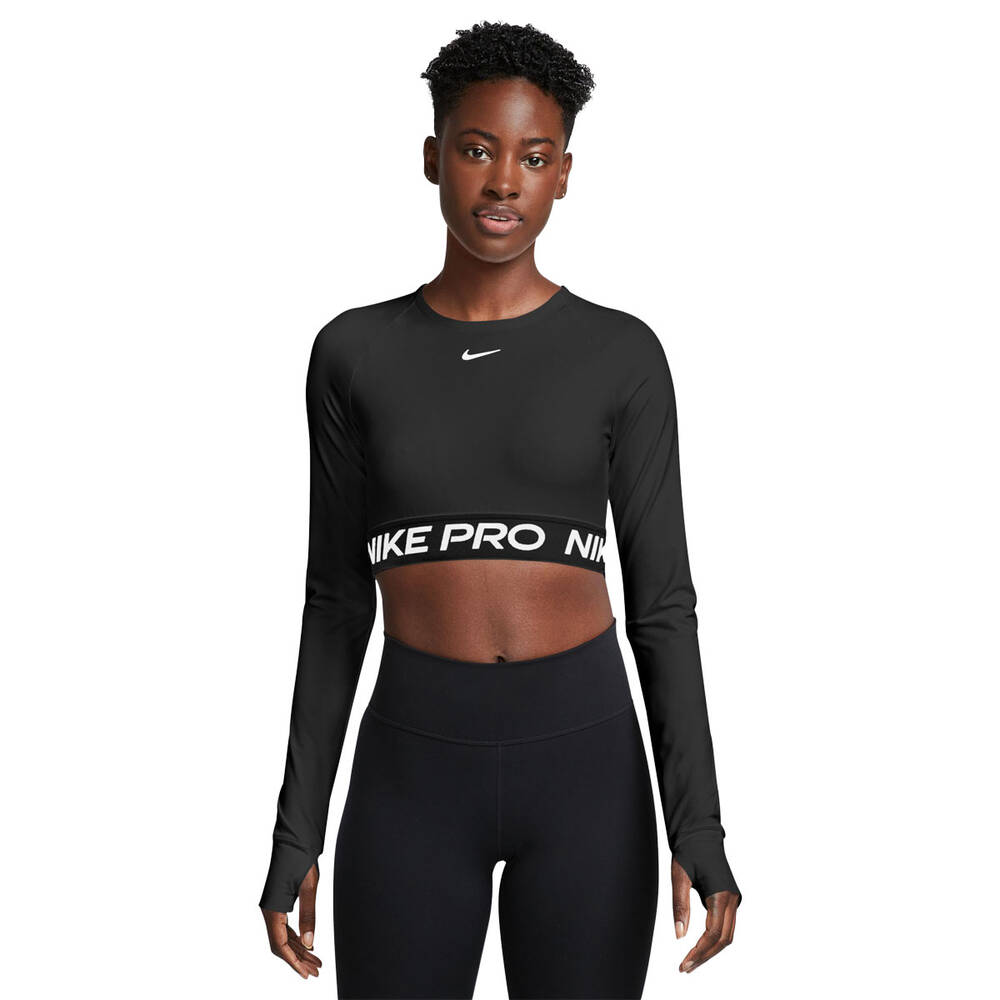 Nike Pro Womens 365 Cropped Long Sleeve Top | Rebel Sport